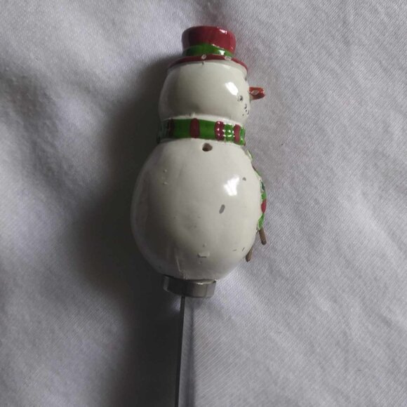 Vintage Boston Warehouse stainless China cheese butter spreader SNOWMEN set of 4 - Picture 9 of 9
